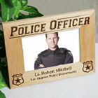 Personalized Police Officer Wood Picture Frame